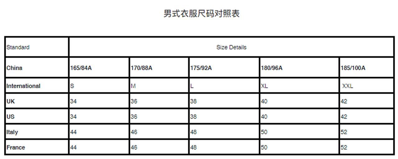 过完双十一，黑五还会远么，你需要这份欧美尺码对照表！