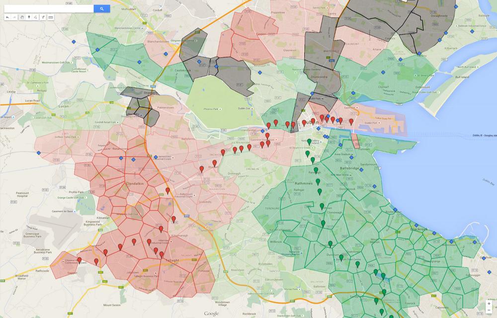 【地图标注】Dublin地区购房选址安全系数建议图