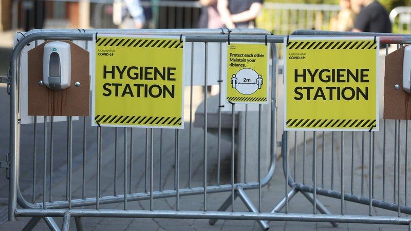 A hygiene station barrier at Dublin Zoo which reopened to the public this week (Pic: RollingNews.ie)