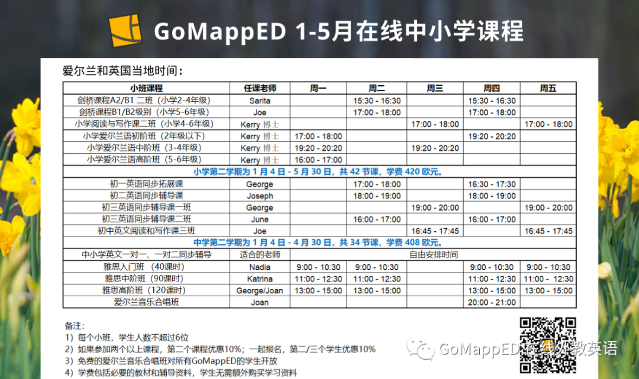 爱尔兰初中英语课需要学习哪些作品？