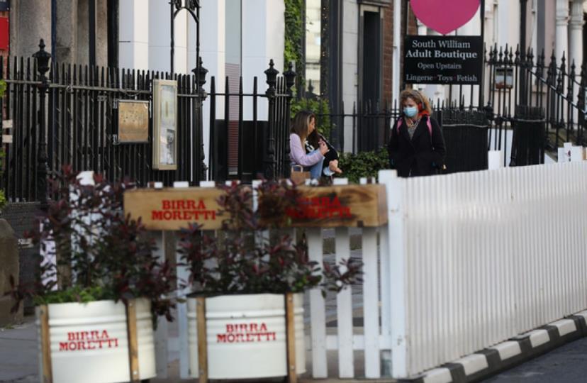 都柏林市议会开始在酒店业重开前修建步行街以方便户外用餐