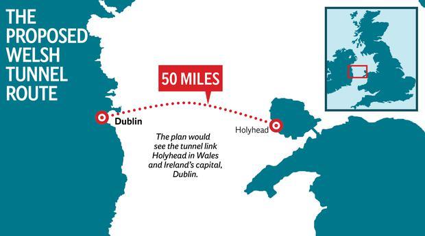 英国政府正在讨论连接爱尔兰都柏林和威尔士的隧道计划