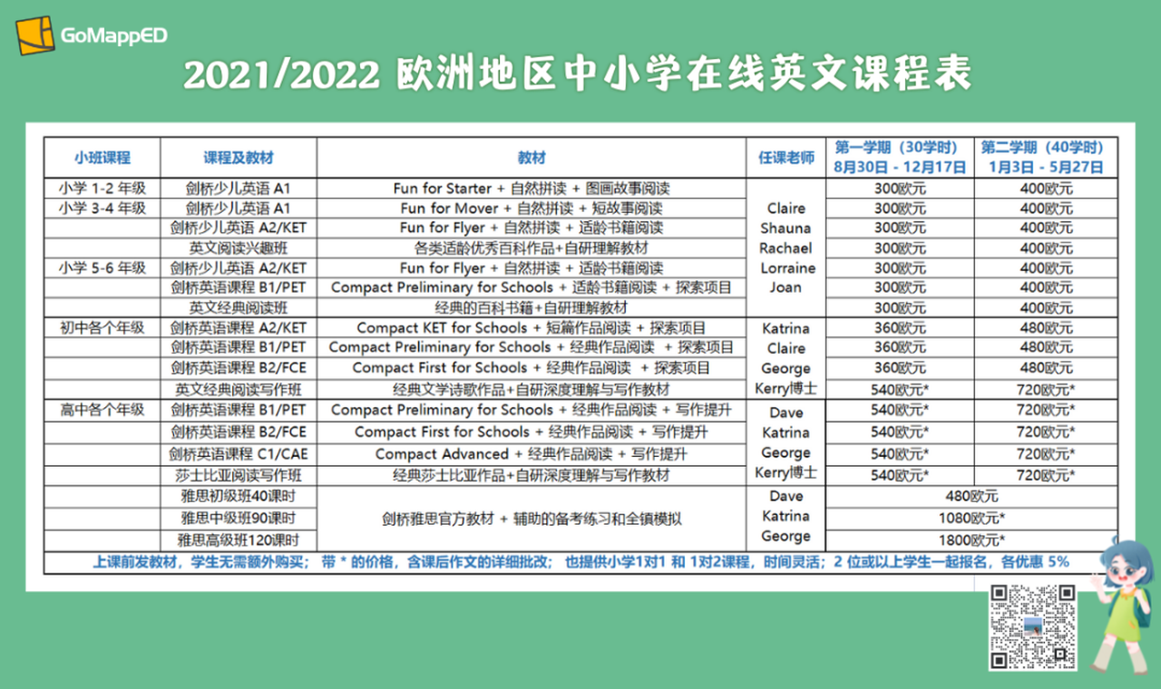 在西班牙，到哪儿给孩子找纯正的外教系统学英语？