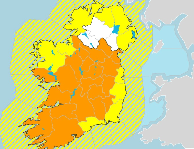 爱尔兰19个郡警告“极度寒冷”，偏远地区的气温将降至-11度