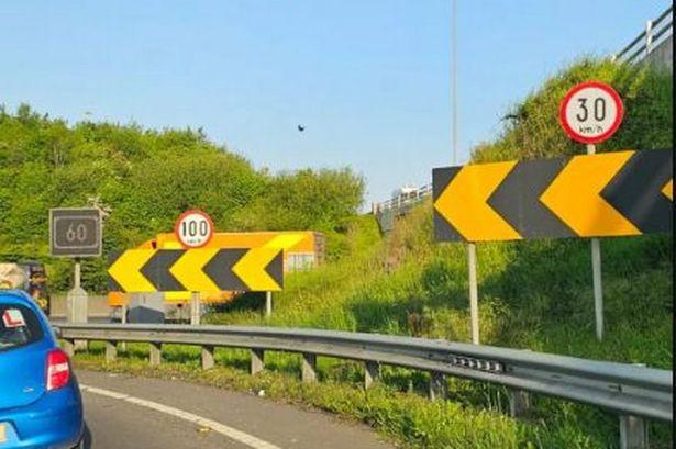 爱尔兰高速公路迷操作：20米内出现三个不同的限速标志