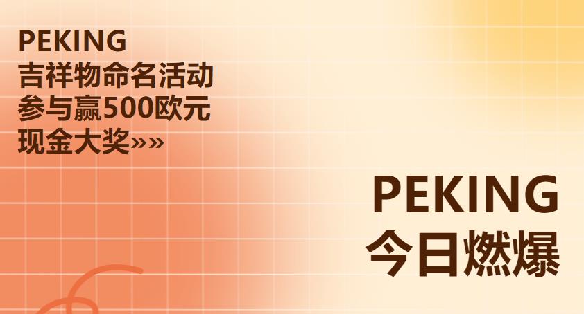 起个名字直接送500欧元现金？ 真的！PEKING今日燃爆！