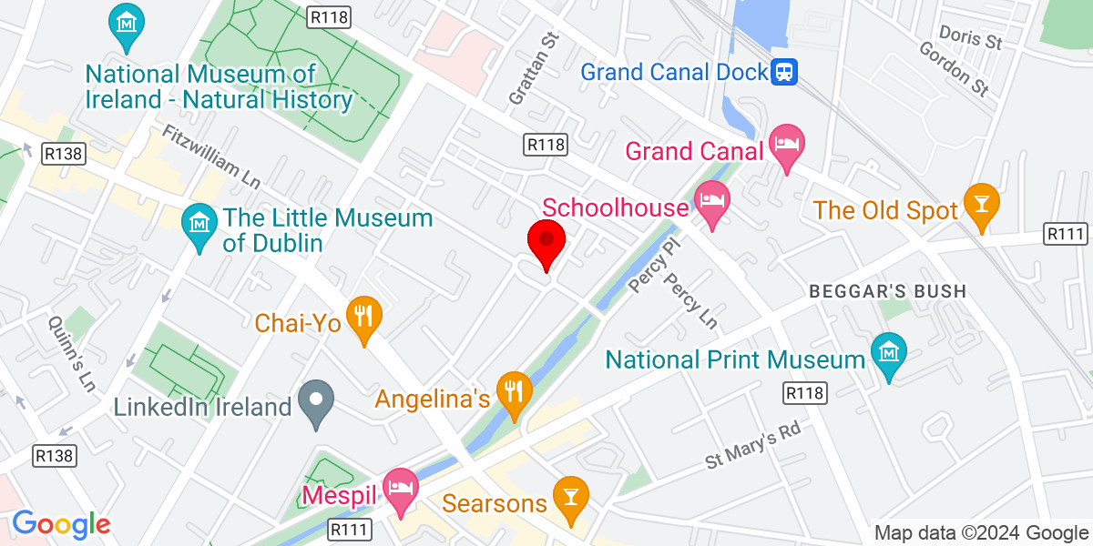 爱尔兰都柏林 2 Mount Street Crescent 胡椒罐教堂谷歌地图