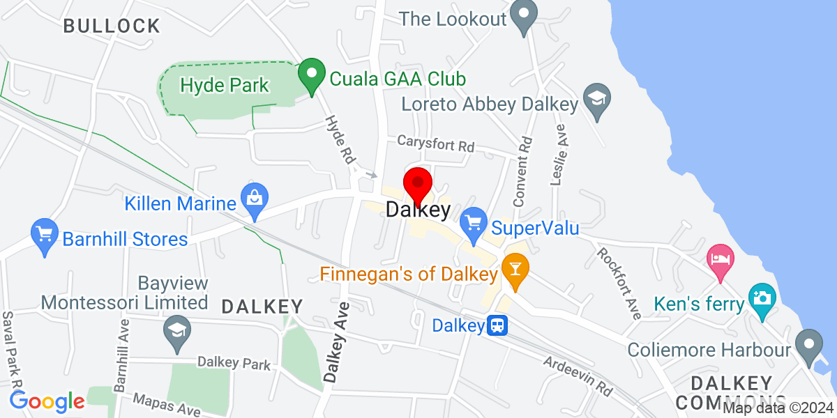 爱尔兰都柏林郡达尔基谷歌地图