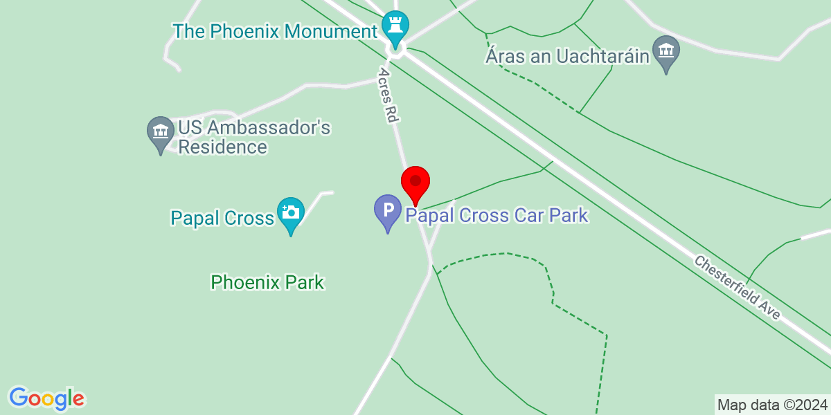 爱尔兰都柏林 Castleknock（凤凰公园的一部分）Acres Rd 谷歌地图