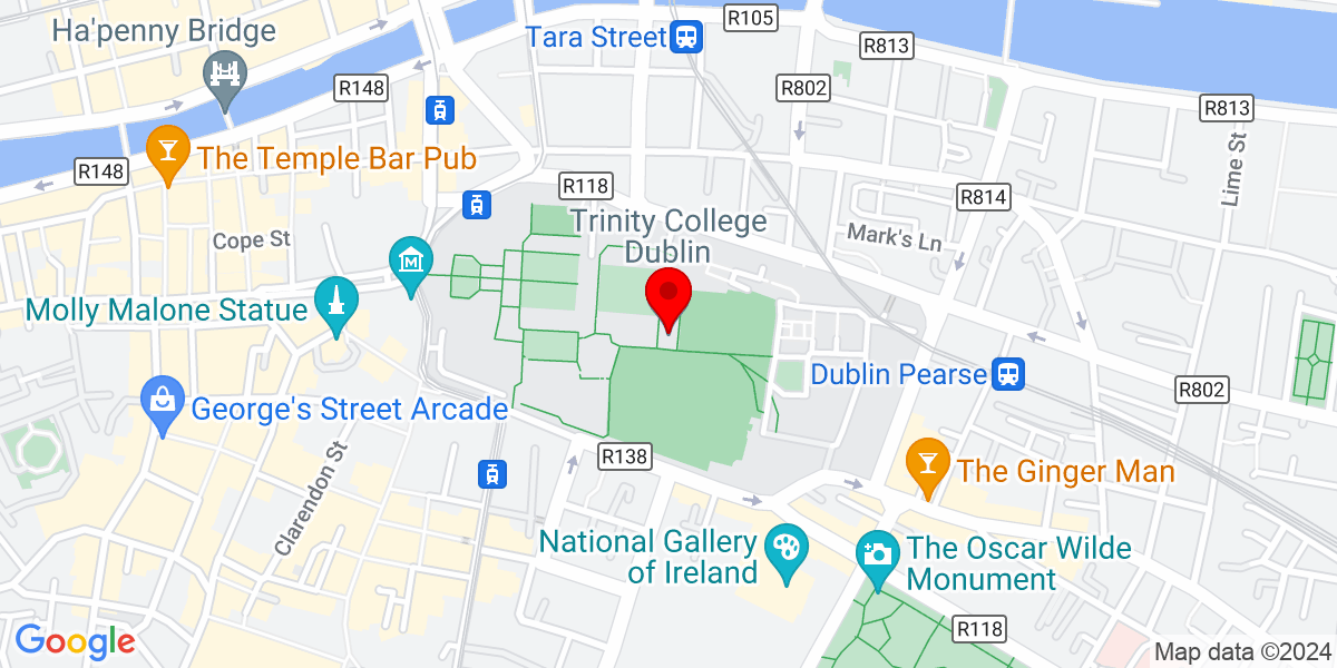 爱尔兰都柏林 2 区 College Green 圣三一学院 Google 地图