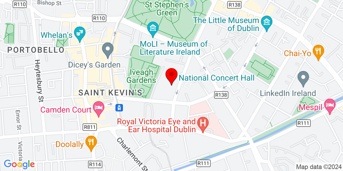 爱尔兰都柏林圣凯文市厄尔斯福特露台国家音乐厅谷歌地图