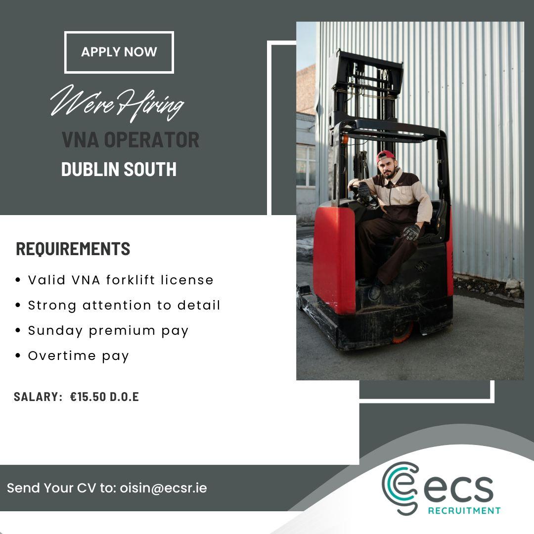 Are you a skilled Forklift Operator with a VNA certification? ECS Recruitment wa...