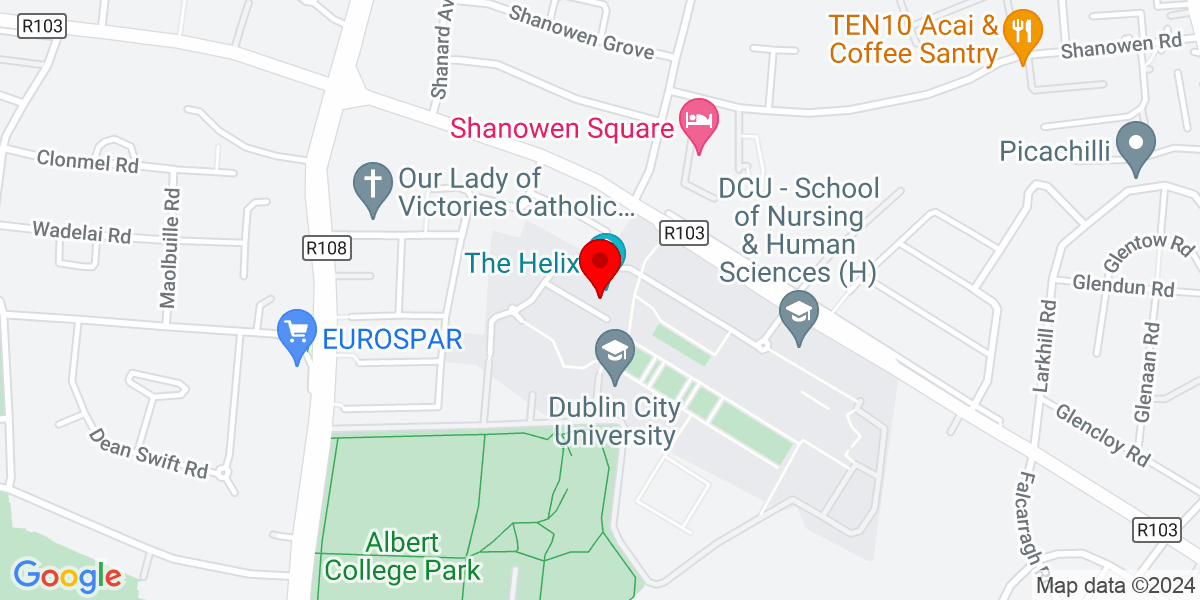 爱尔兰都柏林 9 区白厅柯林斯大道 The Helix 谷歌地图