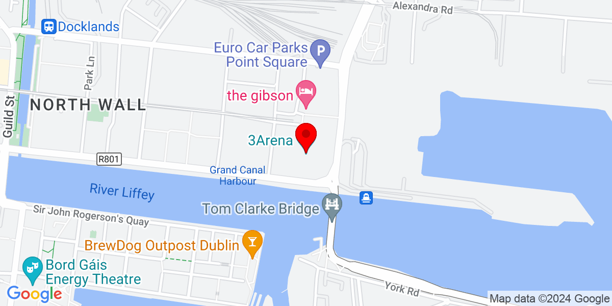 爱尔兰都柏林 1 北码头北墙码头 3Arena 谷歌地图