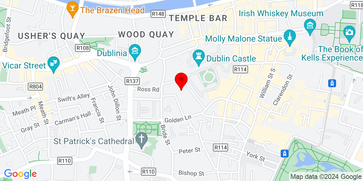 爱尔兰都柏林 Ship Street Great 都柏林皇家会议中心谷歌地图
