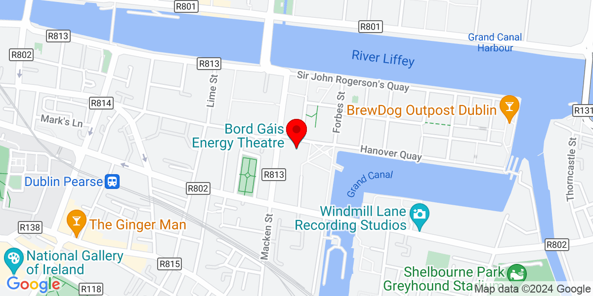 爱尔兰都柏林港区 Bord Gáis Energy Theatre 谷歌地图