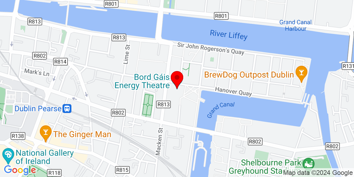 爱尔兰都柏林港区 Bord Gáis Energy Theatre 谷歌地图