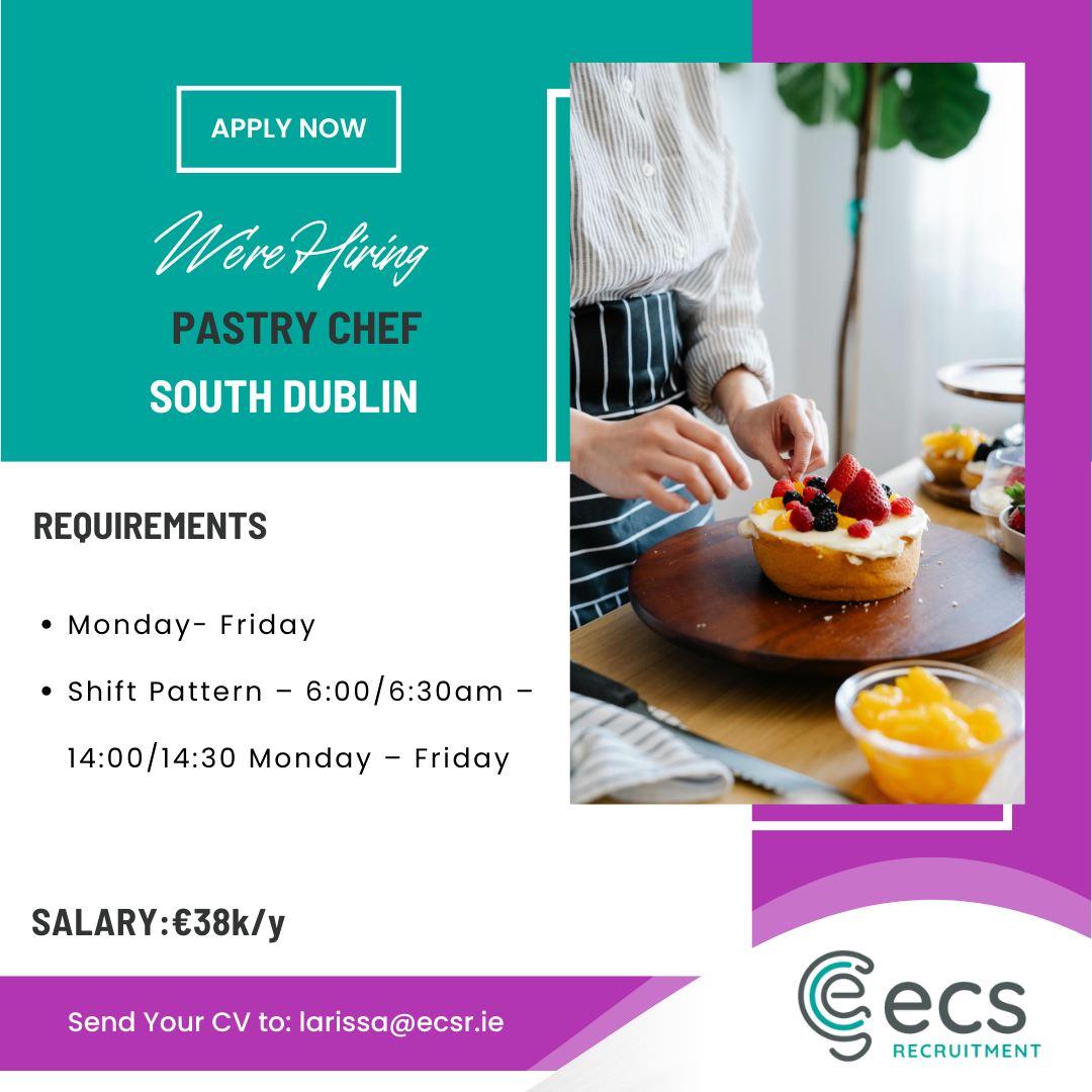 ECS Recruitment is currently hiring a Pastry Chef position located in Leopardsto...