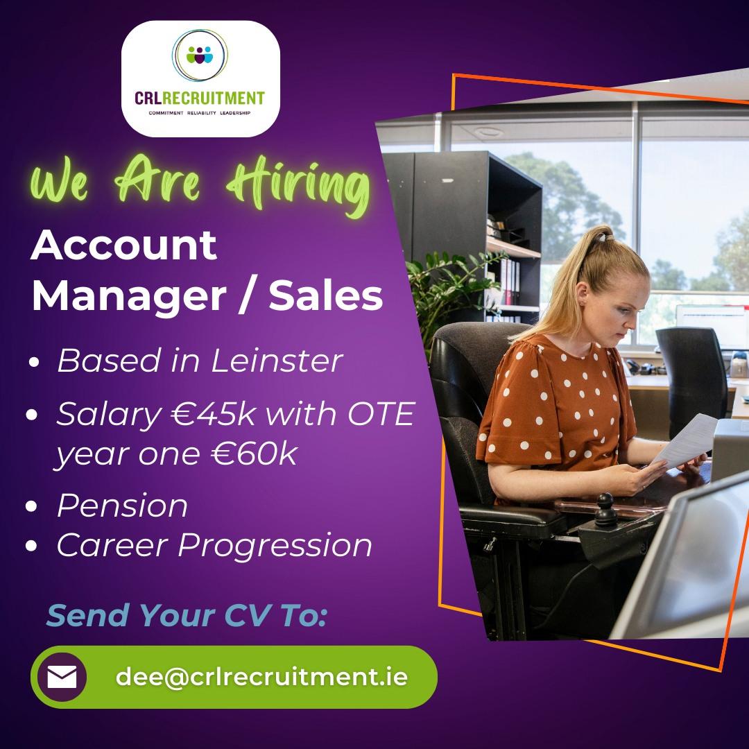 We are looking for an Account Manager / Sales Executive to manage a portfolio of...