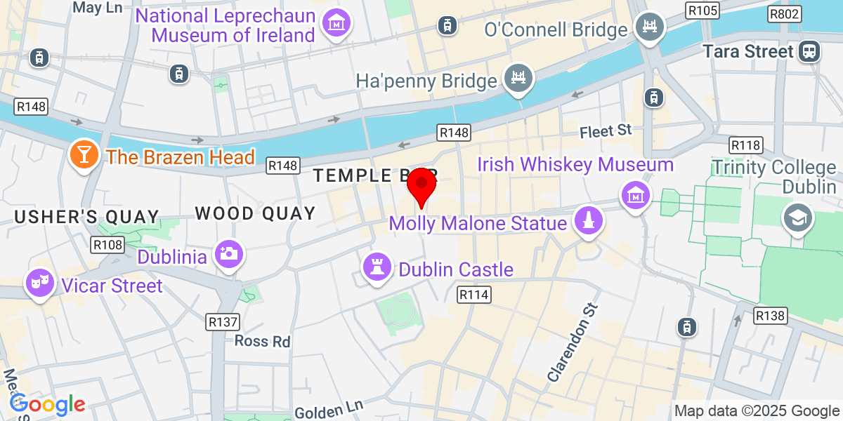 Google Map of 3olympia Theatre，3olympia剧院，Dame Street，Temple Bar，都柏林2号，爱尔兰2号