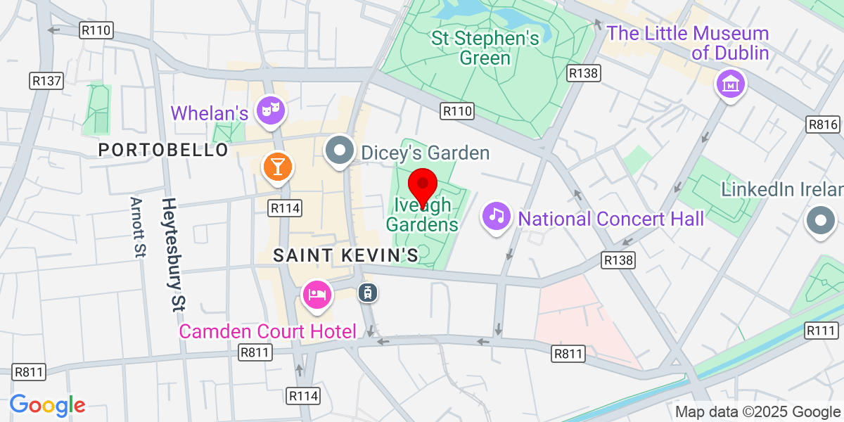 Google Iveagh Gardens，Saint Stephen's Green，Park，Dublin 2，爱尔兰2号