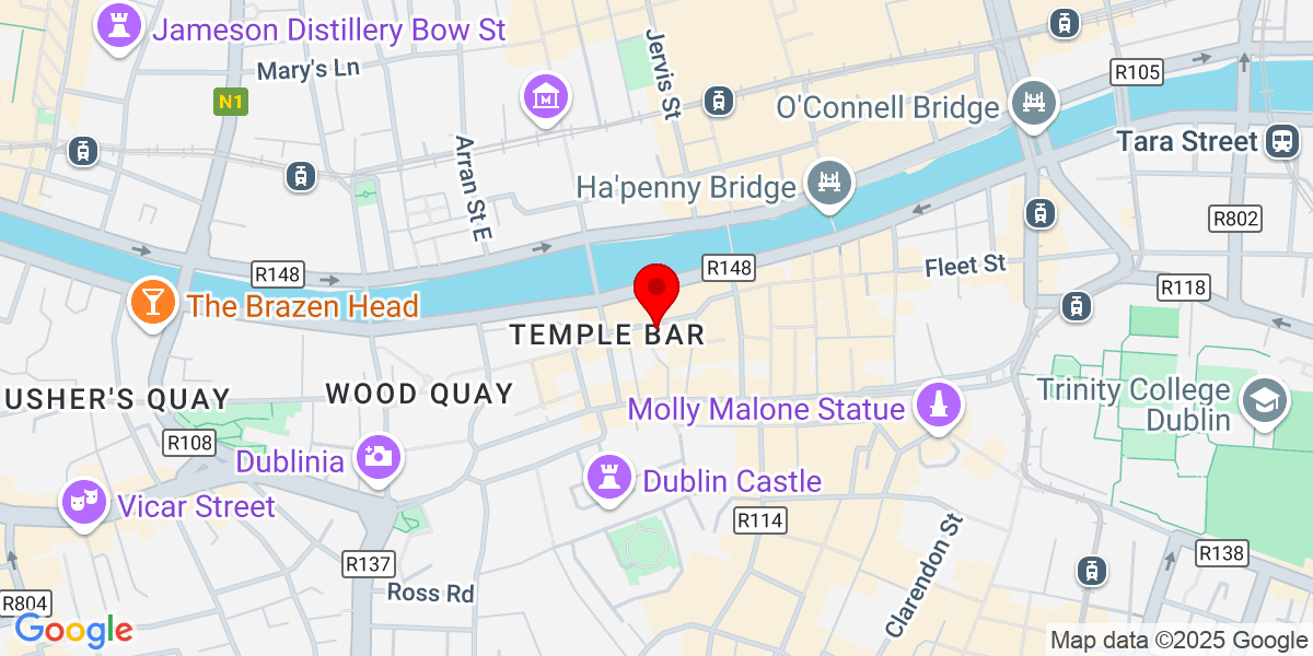 Google新剧院的Google Map，Essex Street East，Temple Bar，都柏林，爱尔兰