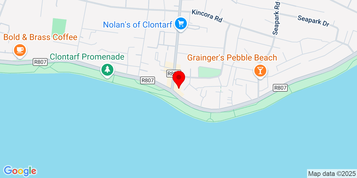 Google Viking Theatre的Google Map，Clontarf Road，Clontarf East，Dublin，Ireland