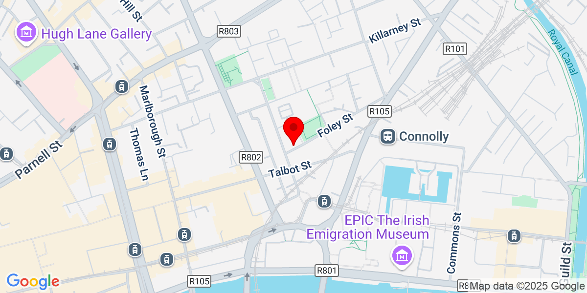 Google Lab的Google Map，Foley Street，Mountjoy，都柏林1，爱尔兰