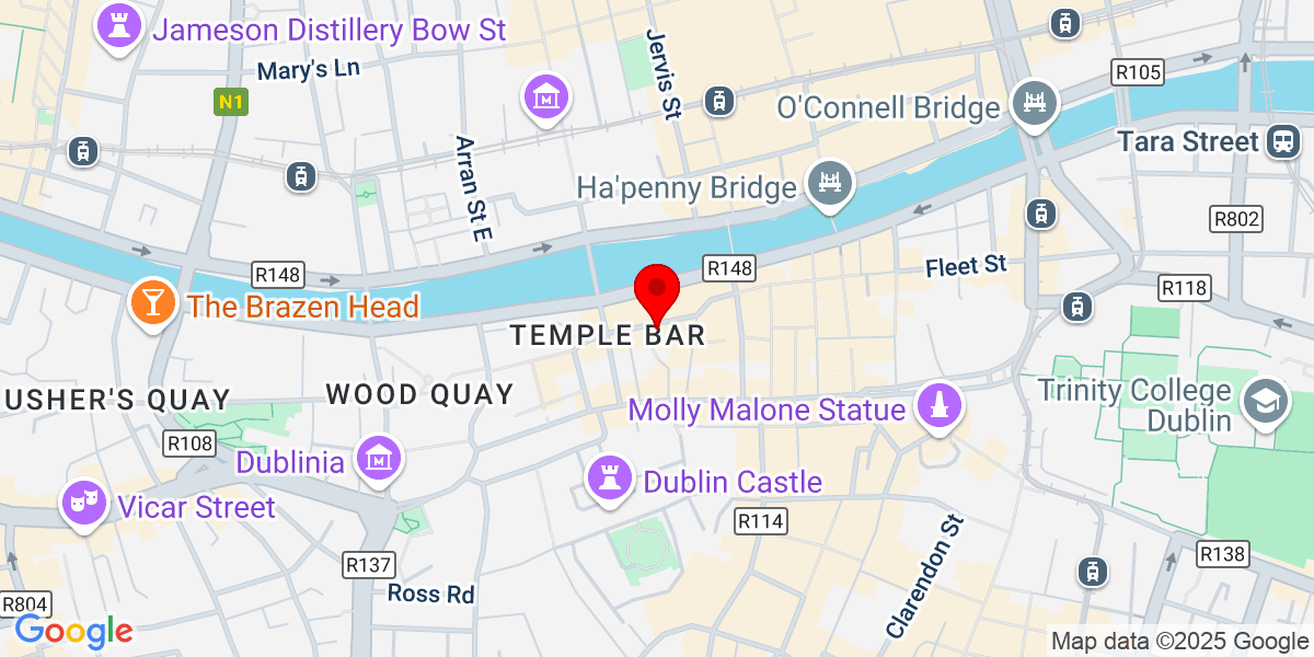 Google新剧院的Google Map，Essex Street East，Temple Bar，都柏林，爱尔兰