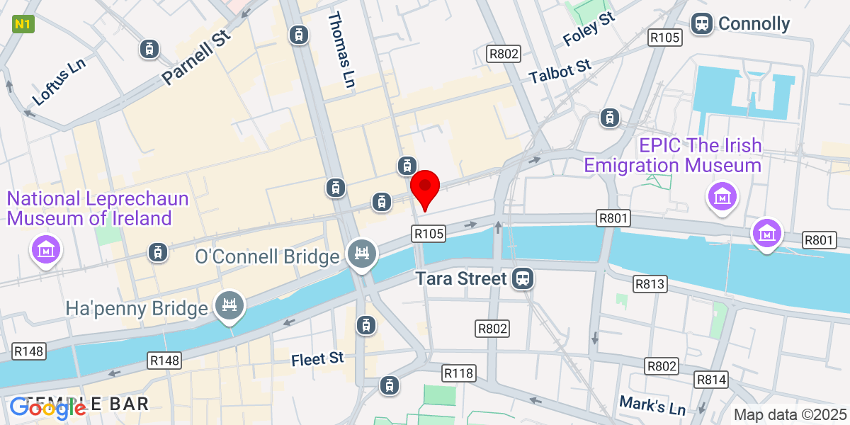Google Abbey Theatre的Google Map，Abbey Street Lower，北城，都柏林1号，爱尔兰1