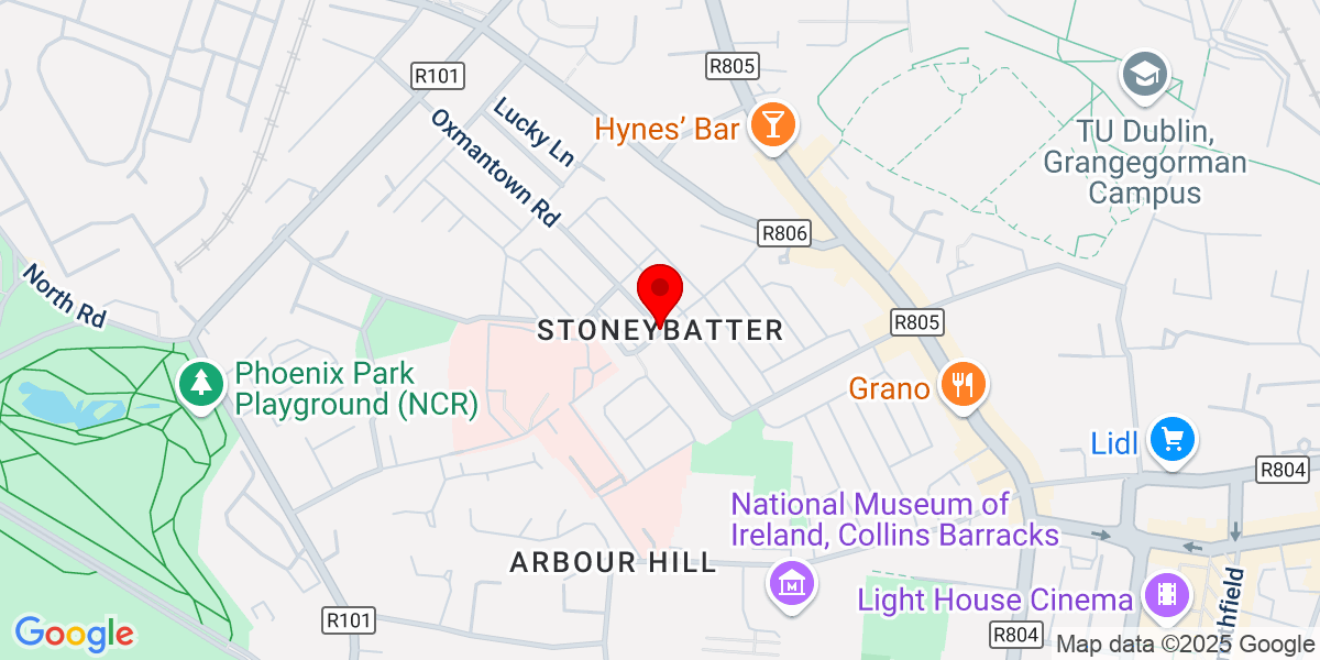 Google Stoneybatter地图，爱尔兰都柏林